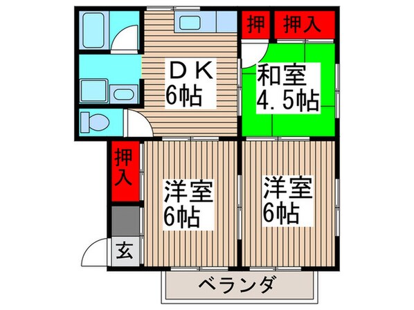 山栄マンションＡ(東)の物件間取画像